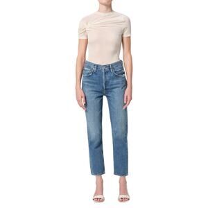 Agolde Classic Frequency Riley High Rise Straight Crop Denim Jeans Size 29